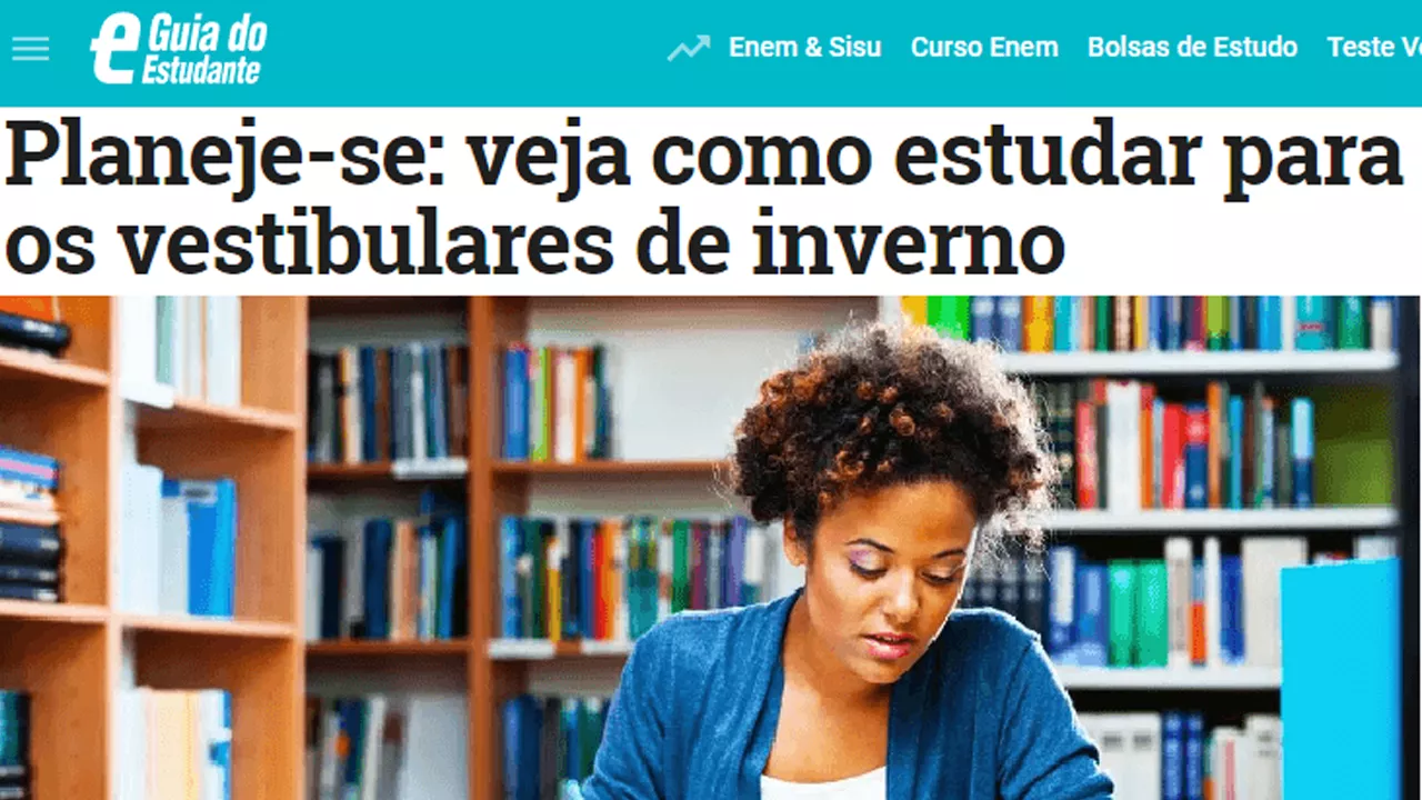 Matéria do Guia do Estudante sobre como estudar para os vestibulares de inverno